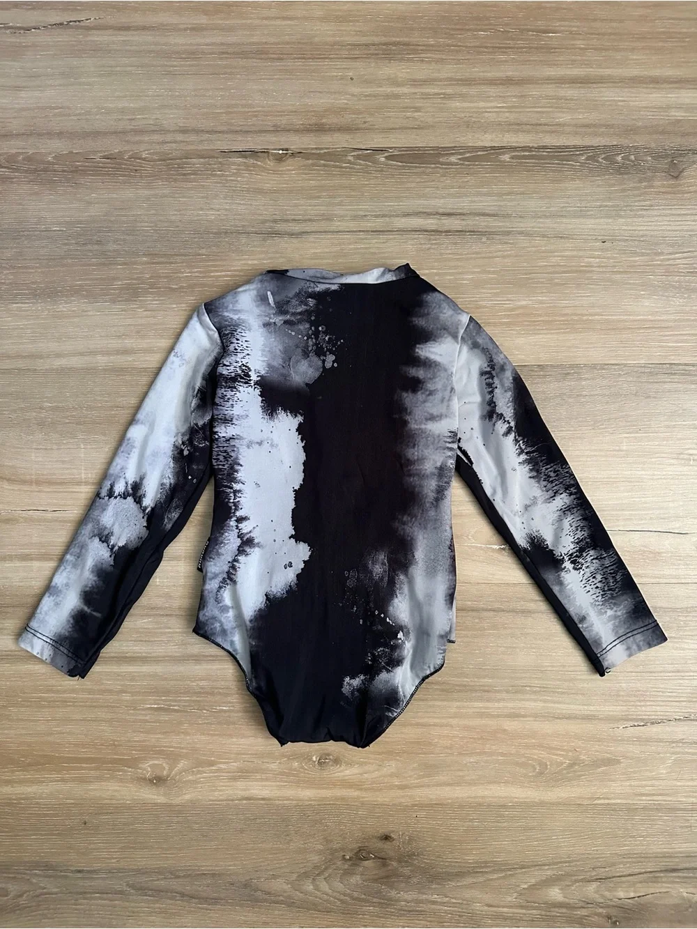 Nununu Black & White Tie-Dye Long Sleeve Bikini Swimwear Toddler Girl